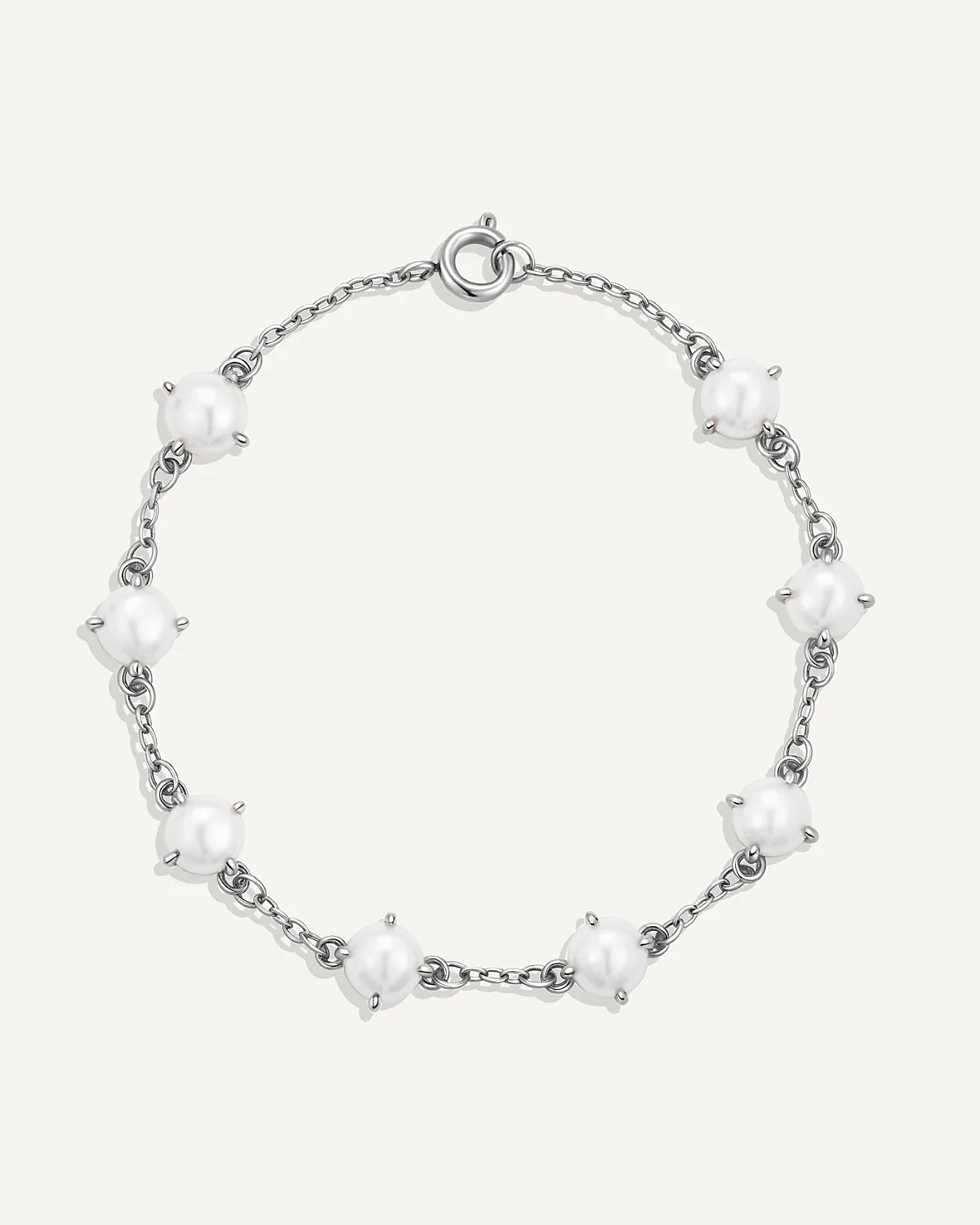 Pearl Fang Bracelet i sølv, sett forfra