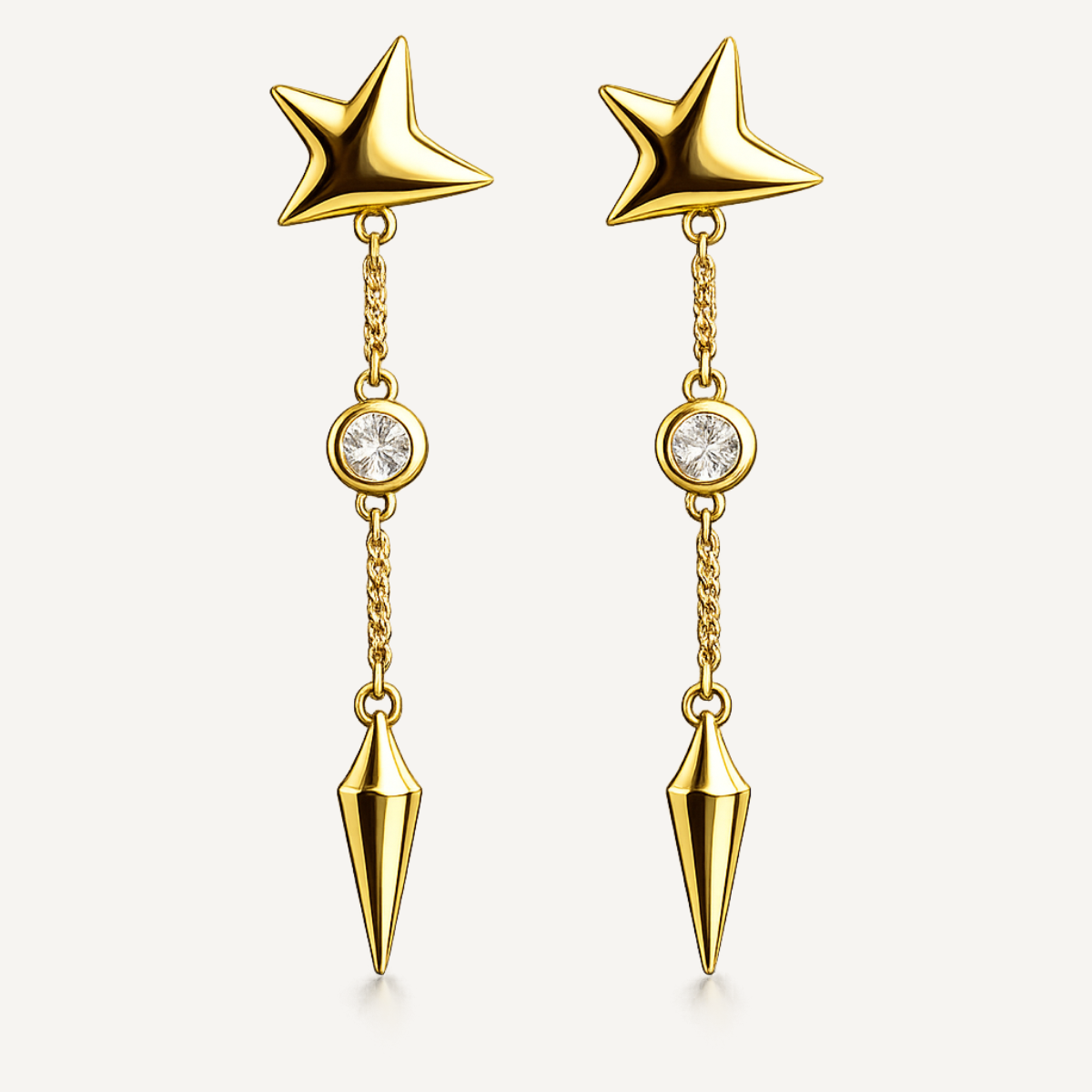 Star Spike Drop Earrings