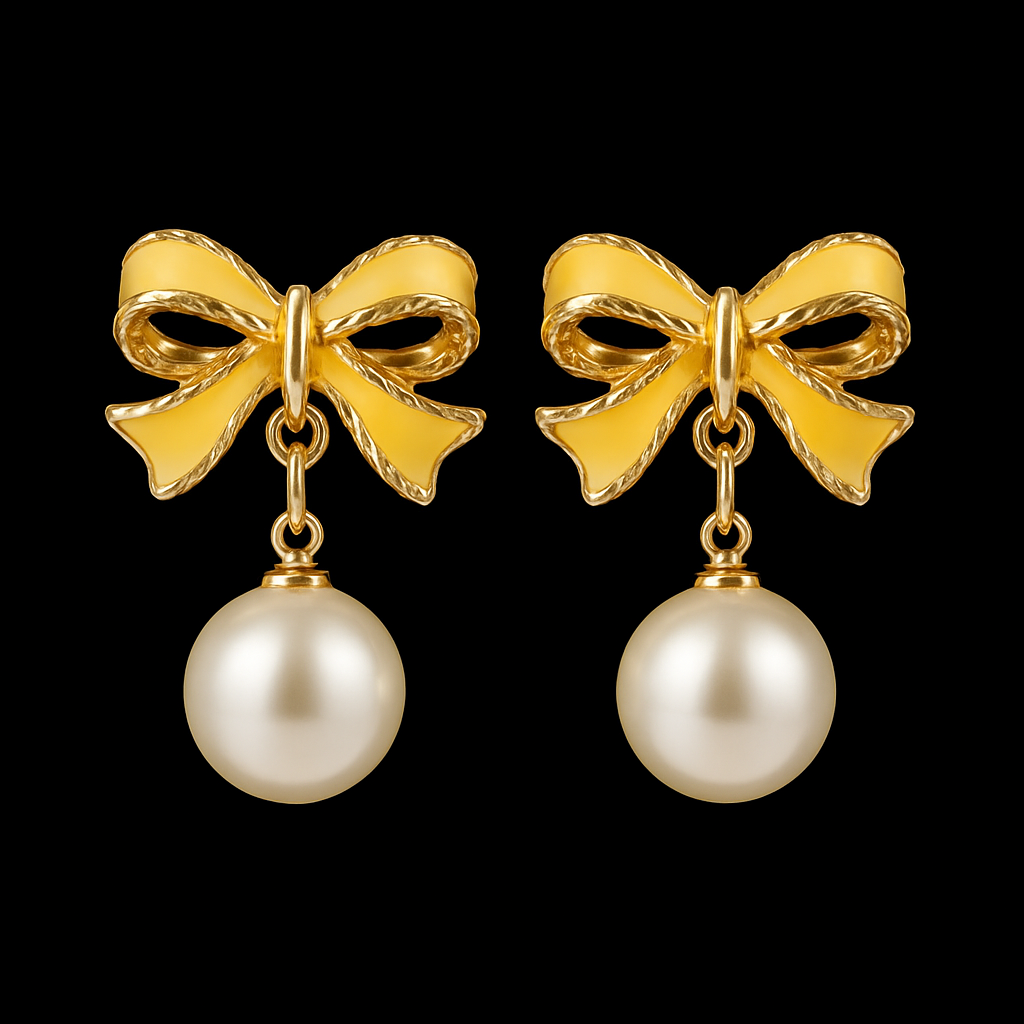 Bow Pearl Earrings