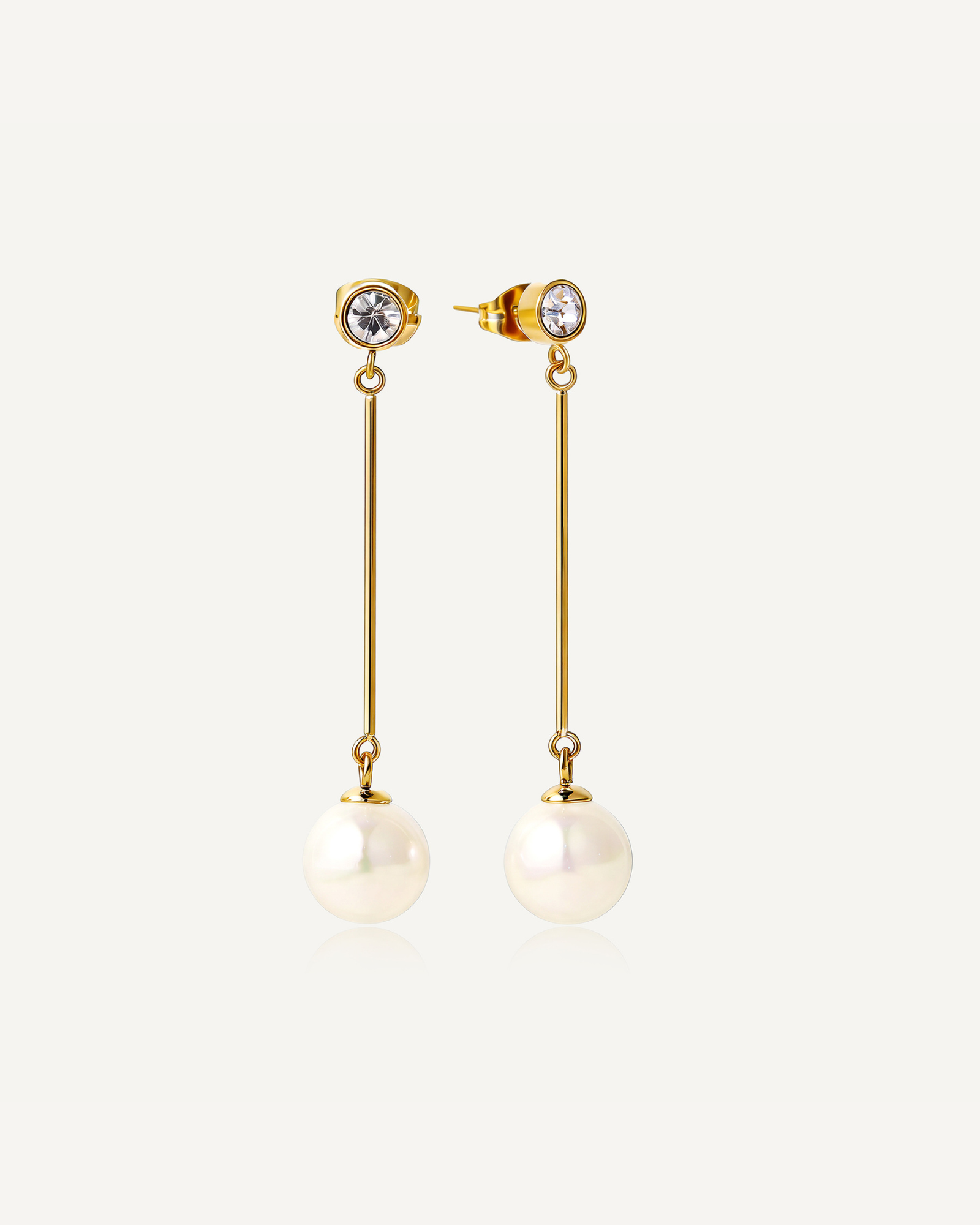 Long Pearl Drop Earrings