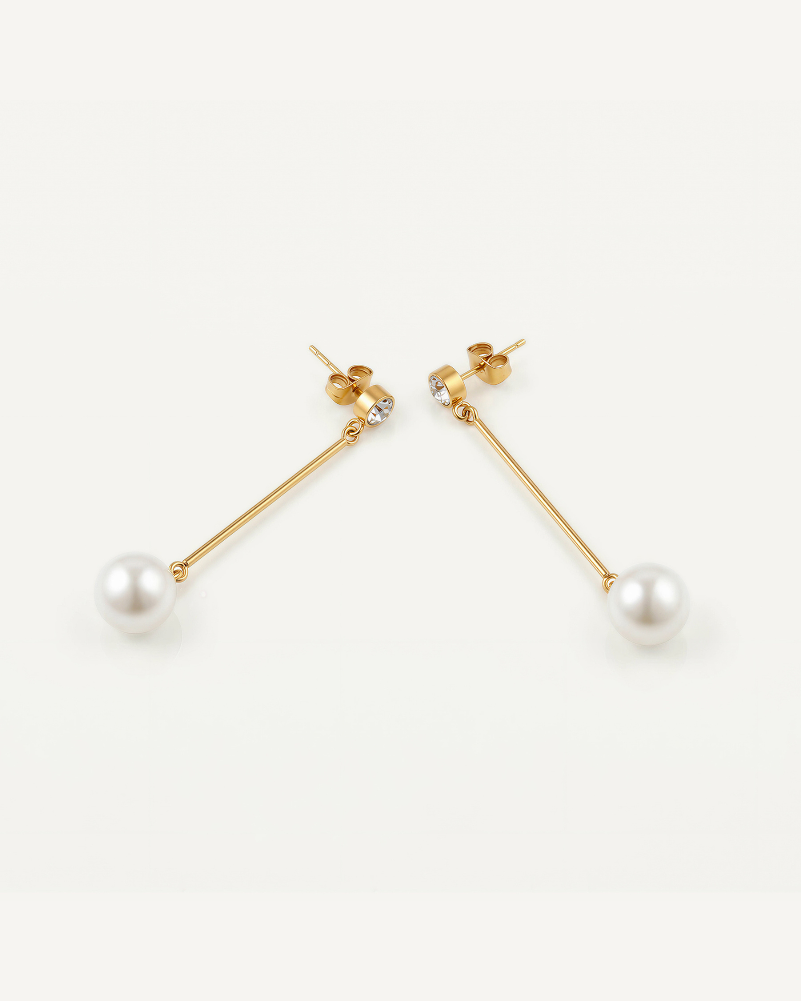 Long Pearl Drop Earrings
