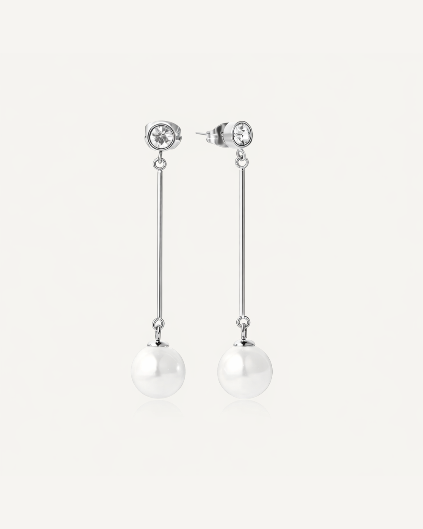 Long Pearl Drop Earrings