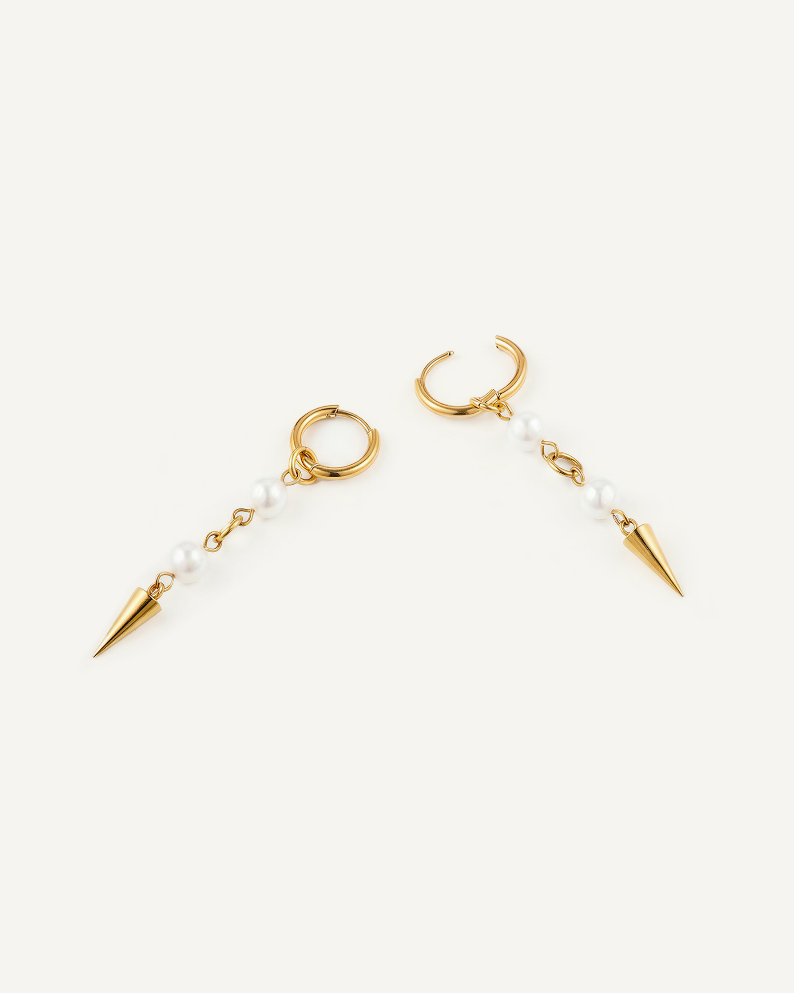 Pearl Spike Drop Earrings