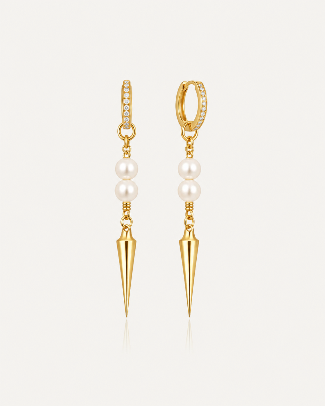 Pearl Spike Dagger Earrings