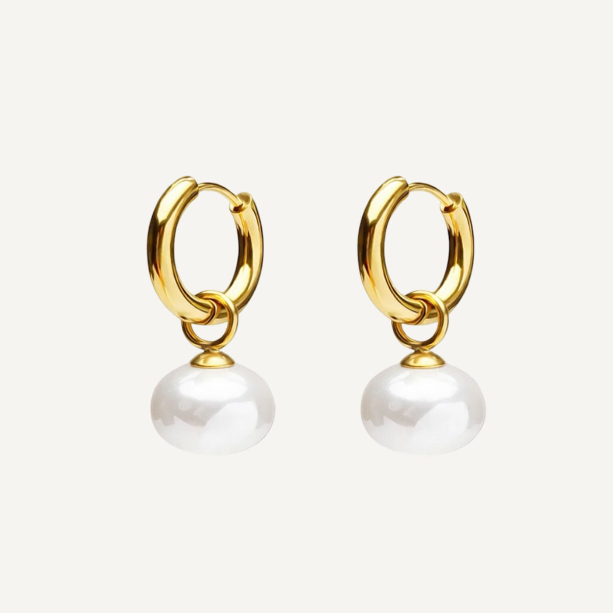 Pearl Hoop Earrings