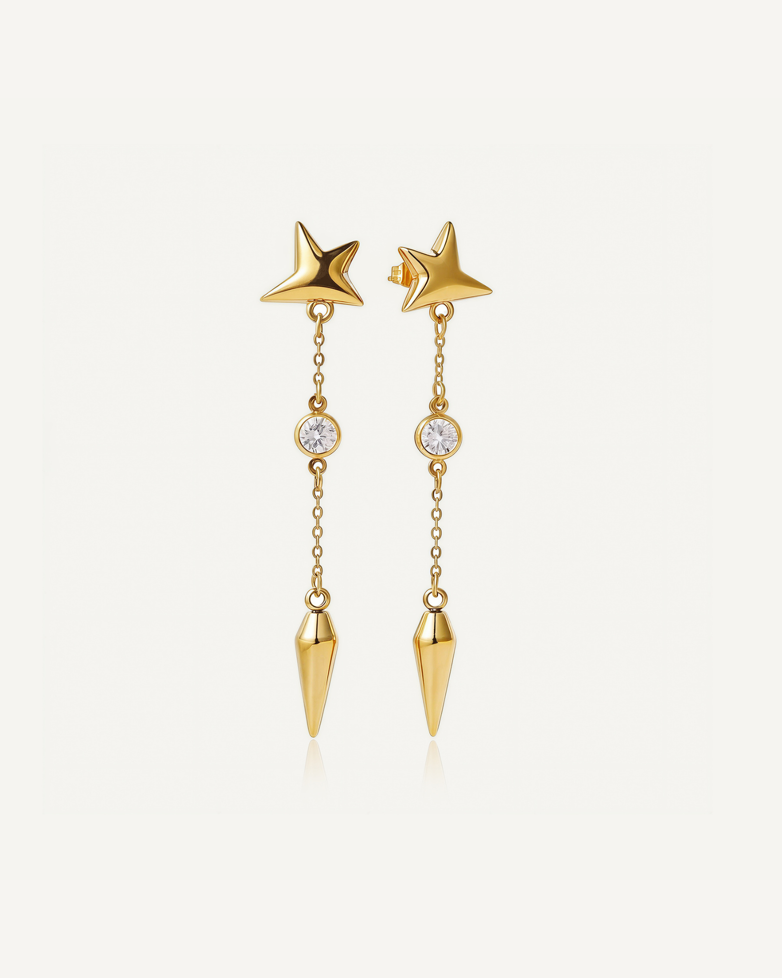Star Spike Drop Earrings