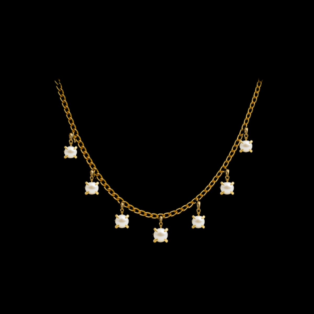 Pearl Fang Cascade Necklace