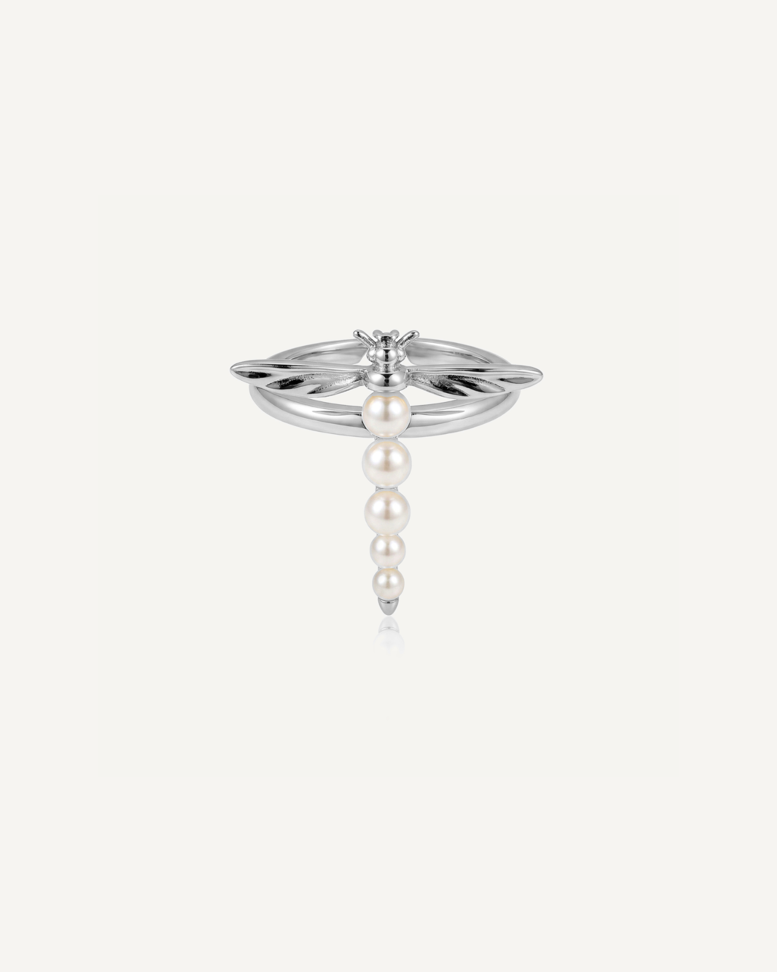 Dragonfly Pearl Ring