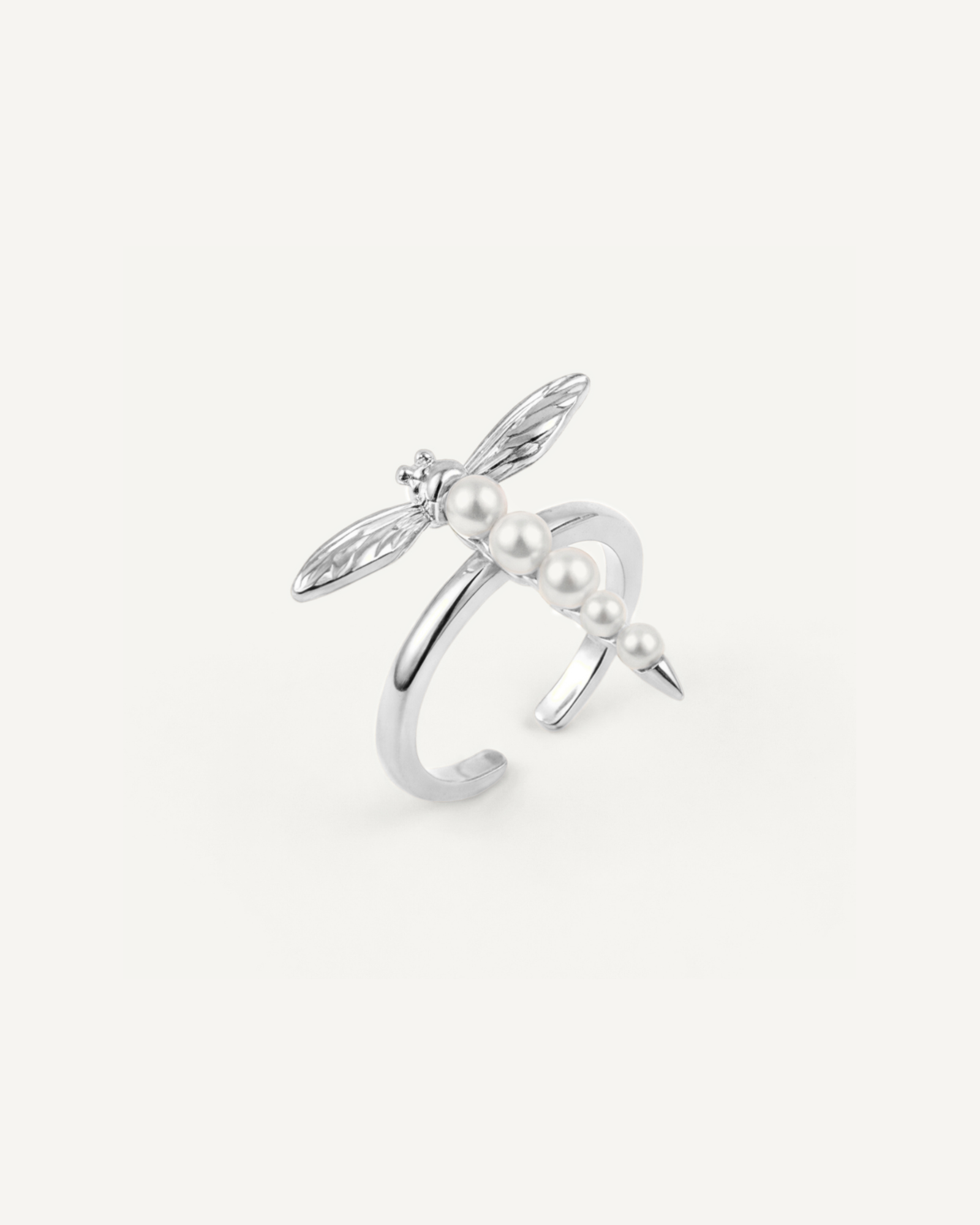 Dragonfly Pearl Ring