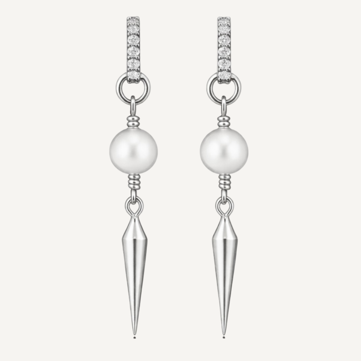Pearl Spike Glow Earrings