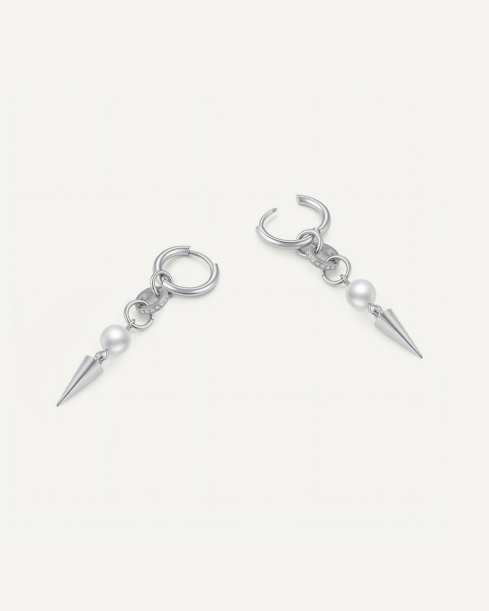 Pearl Spike Edge Earrings