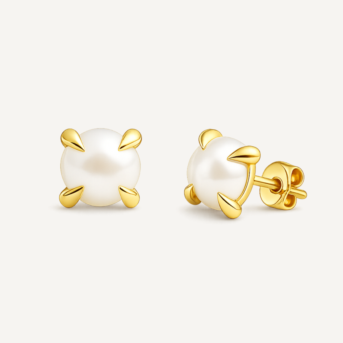 Pearl Fang Stud Earrings