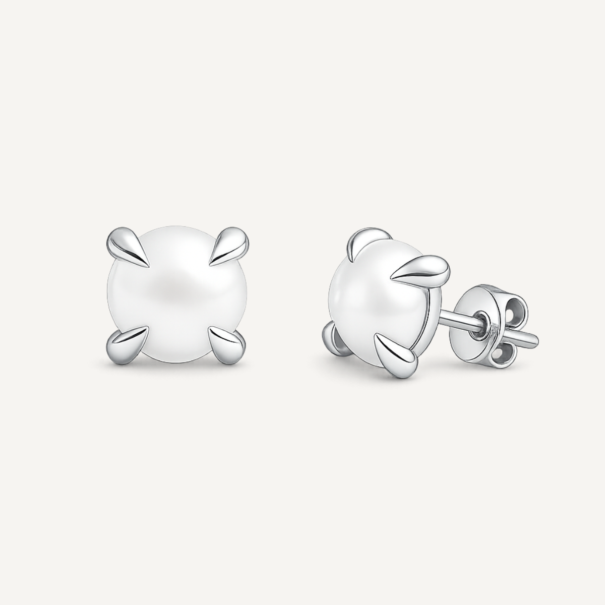 Pearl Fang Stud Earrings