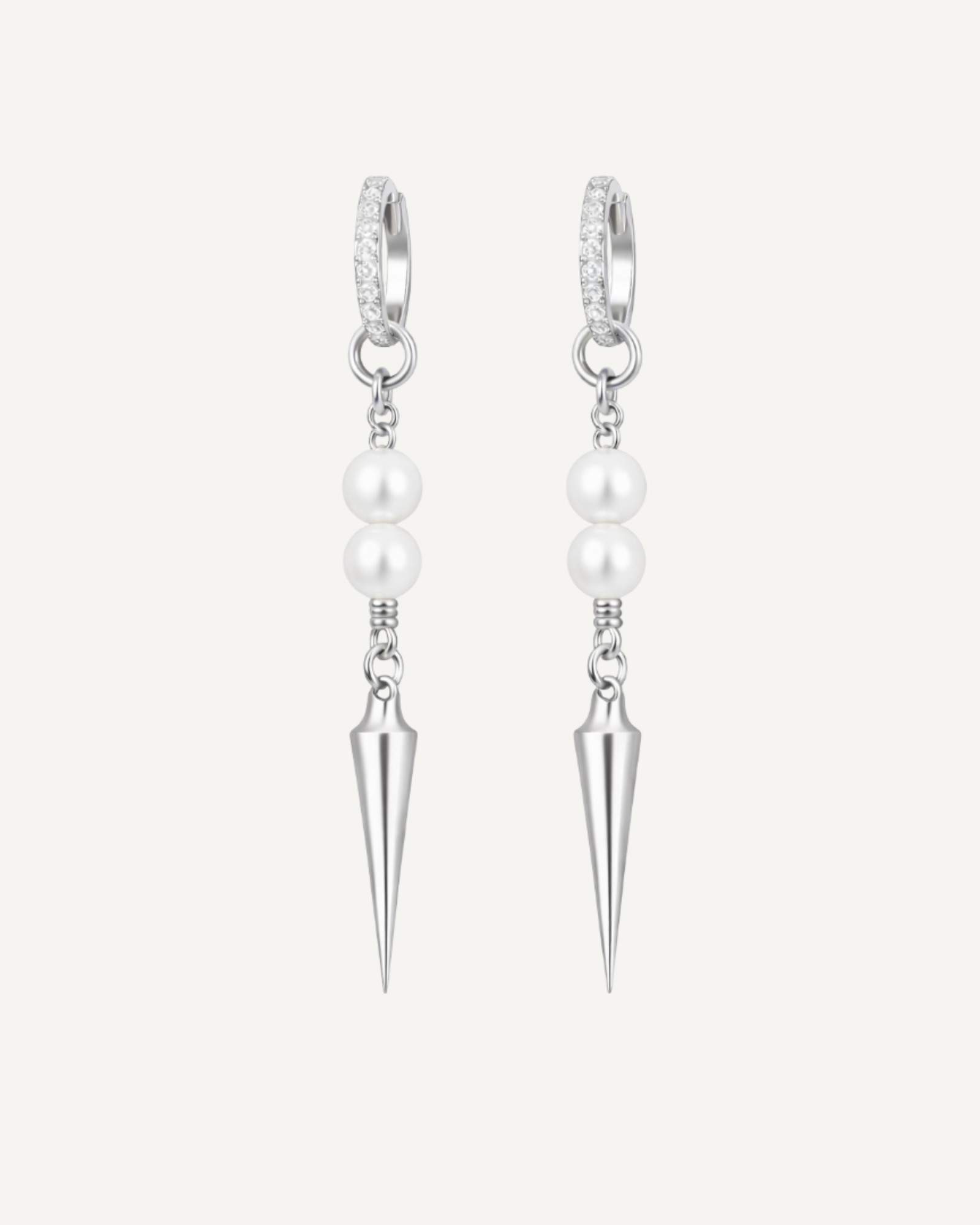 Pearl Spike Dagger Earrings