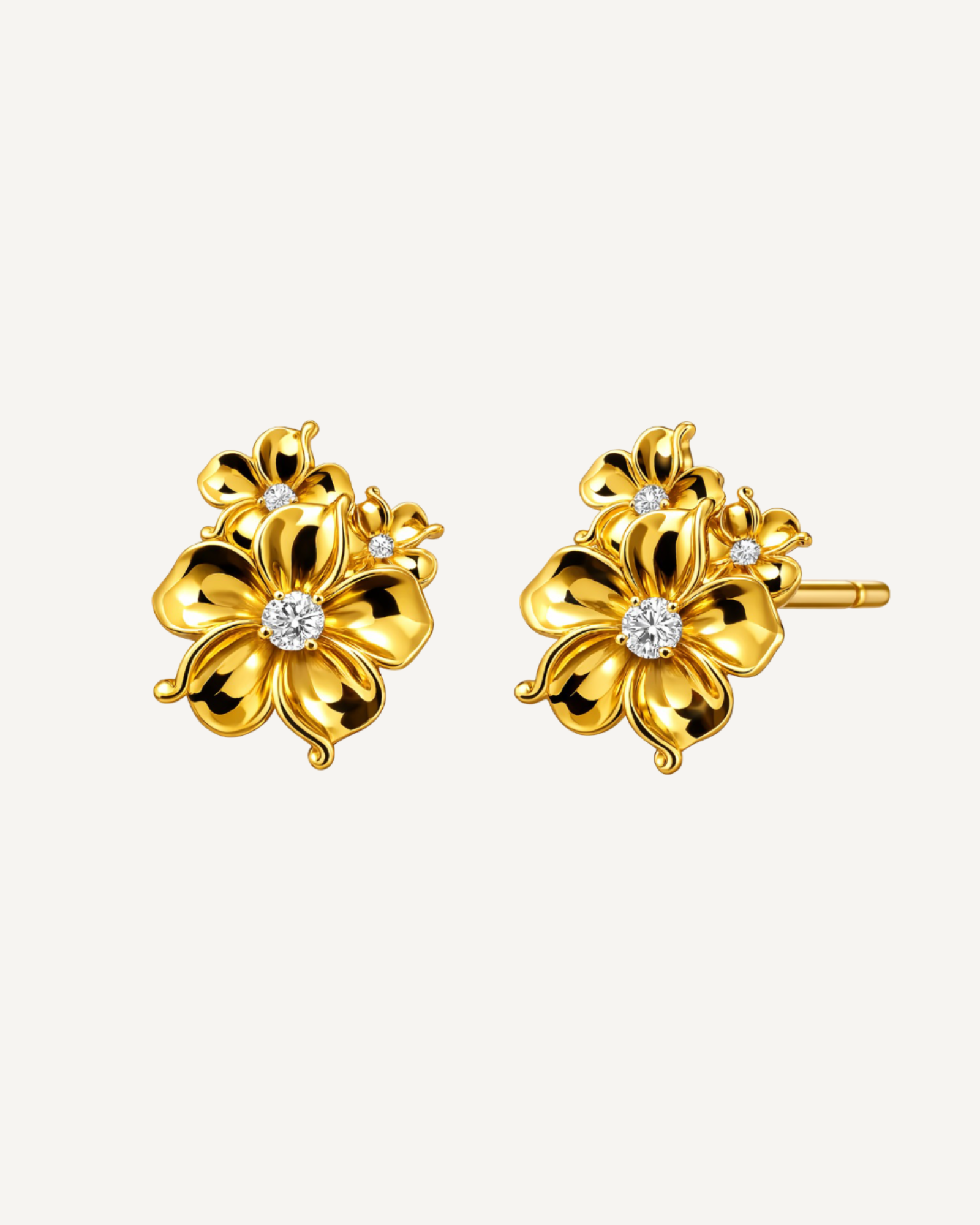 Trio Bloom Stud Earrings