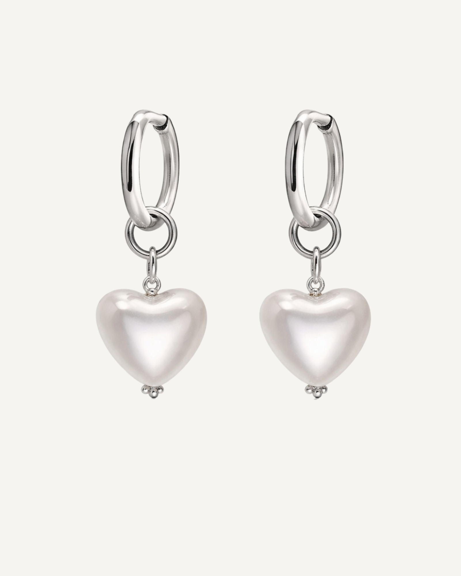 Heart Pearl Earrings