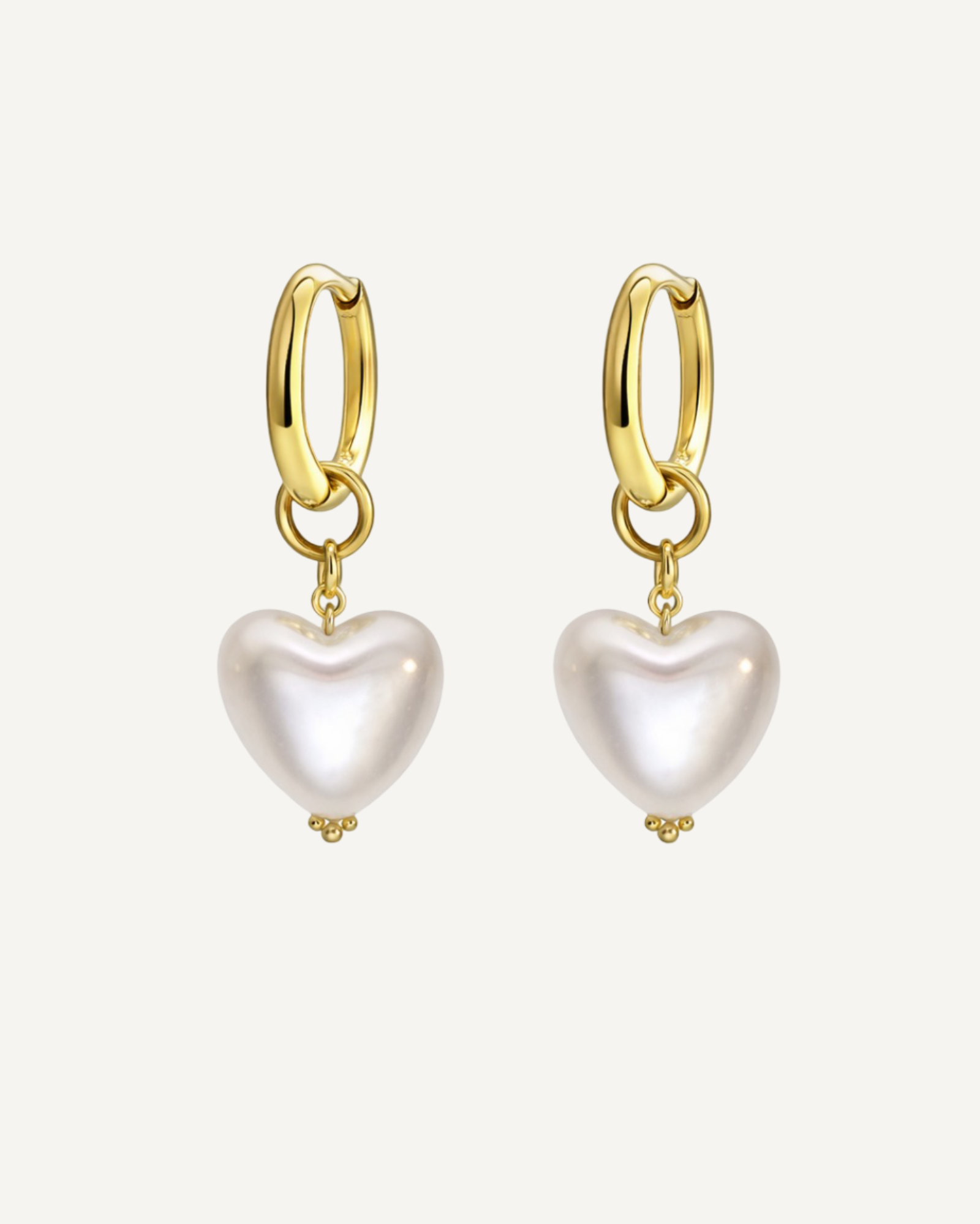 Heart Pearl Earrings