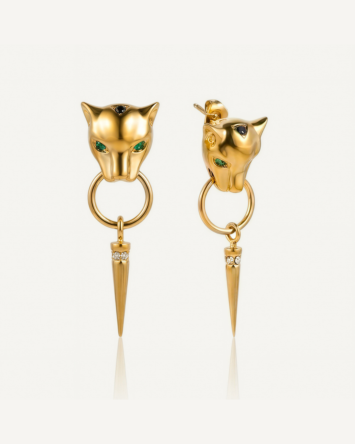 Leopard Drop Earrings