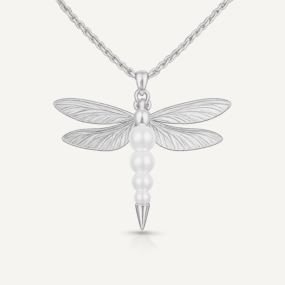 Dragonfly Pearl Necklace