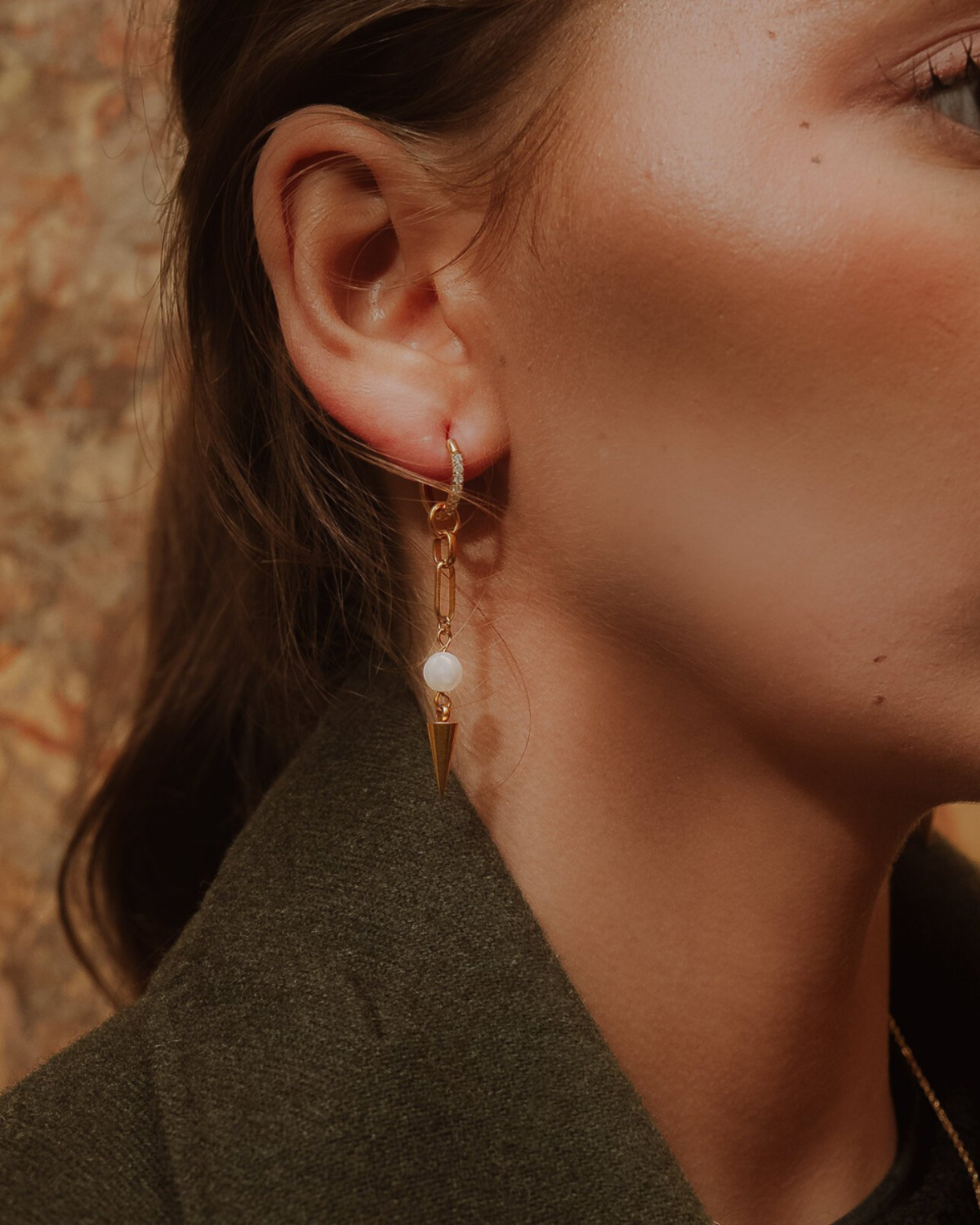 Pearl Spike Bold Earrings
