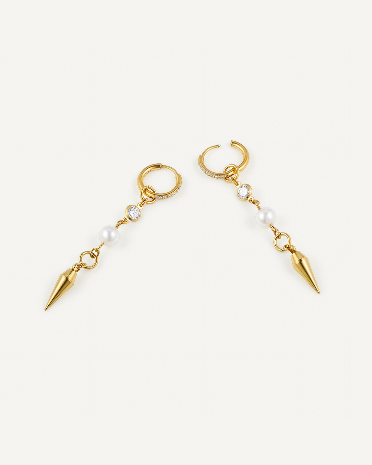 Pearl Spike Flow Earrings