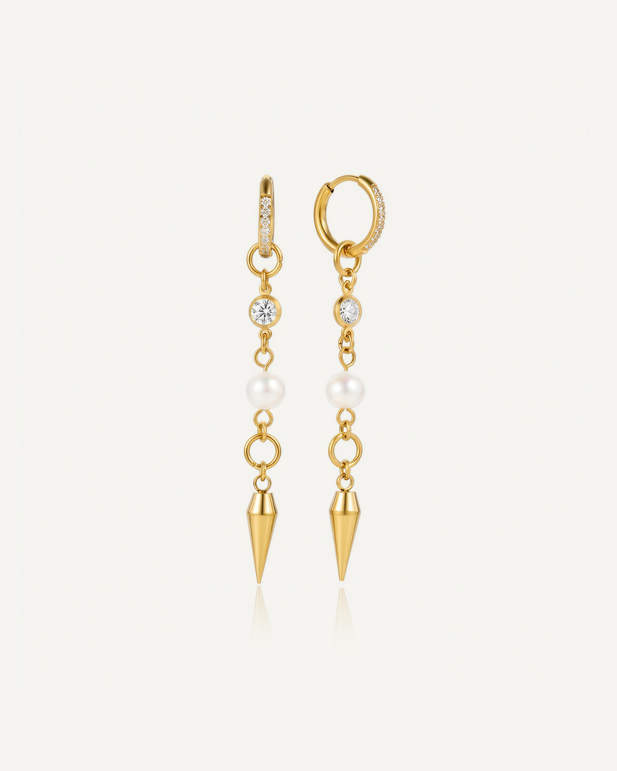 Pearl Spike Flow Earrings