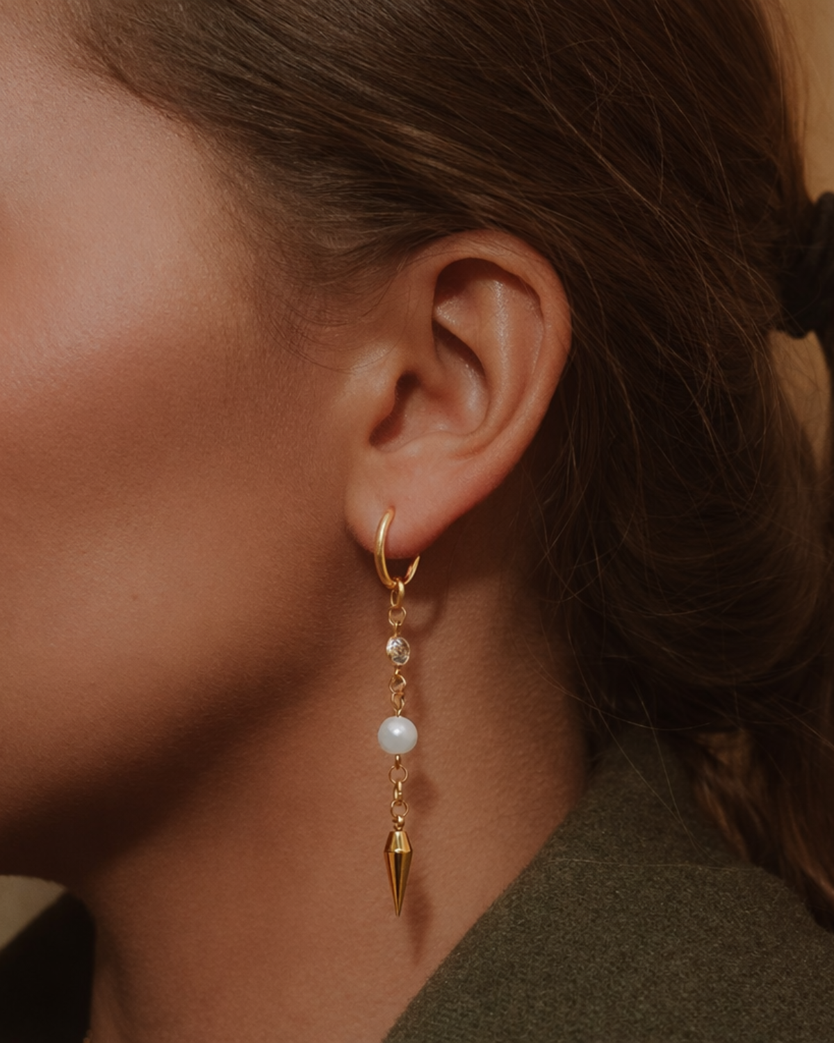 Pearl Spike Flow Earrings