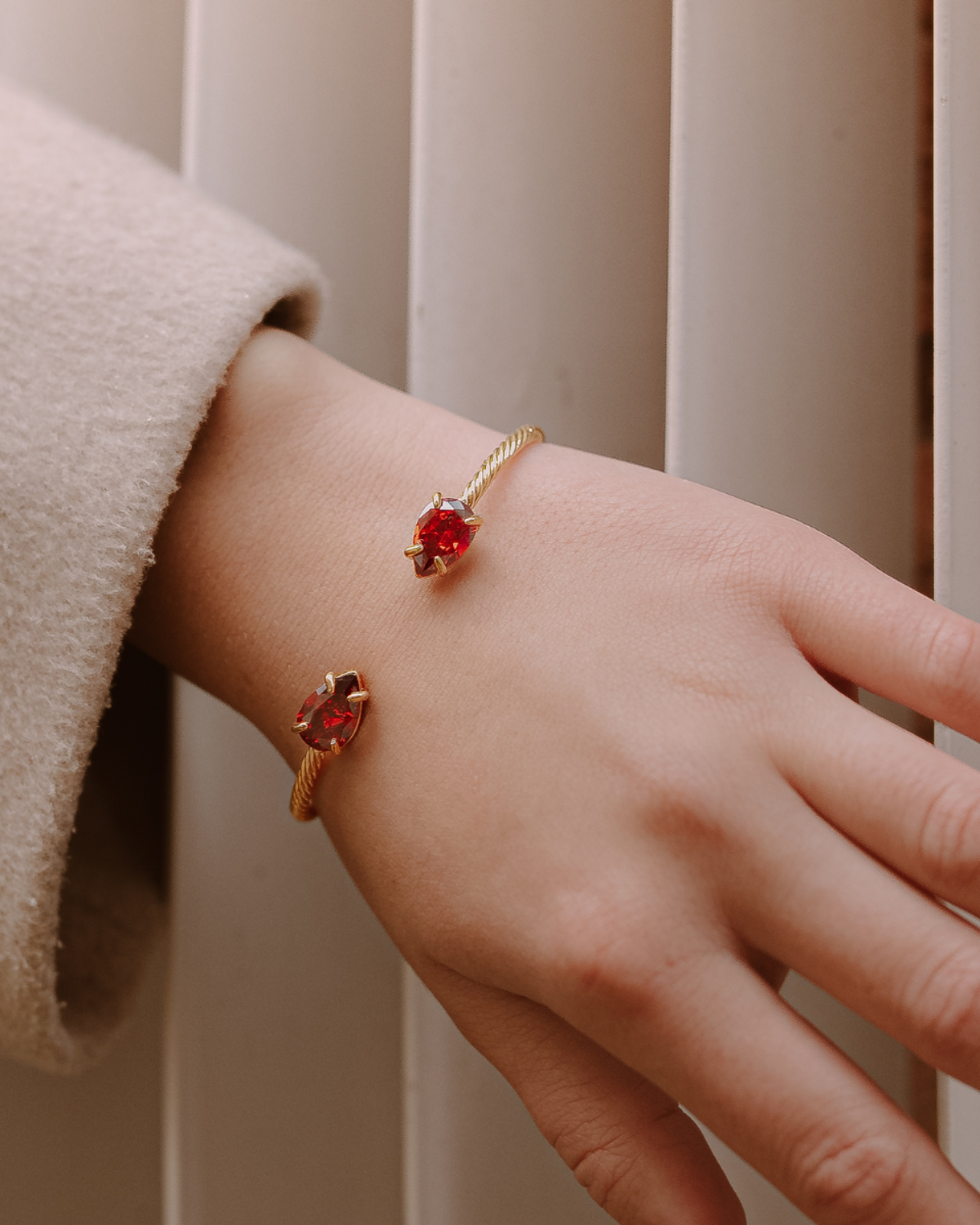 Ruby Twist Bracelet