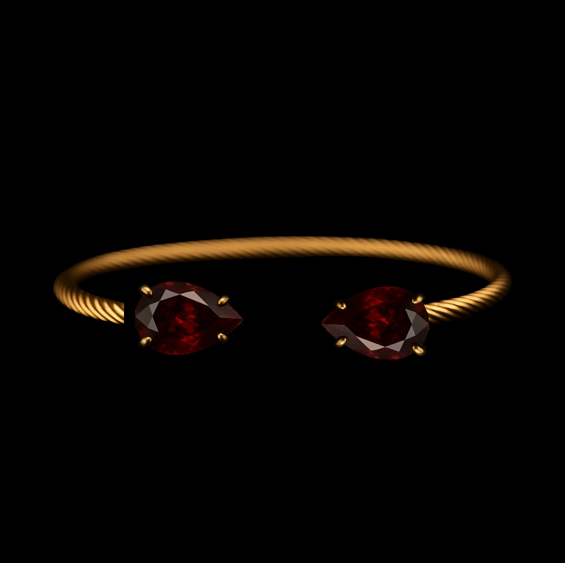 Ruby Twist Bracelet