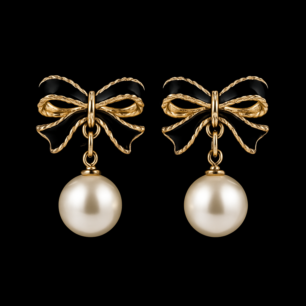 Bow Pearl Earrings