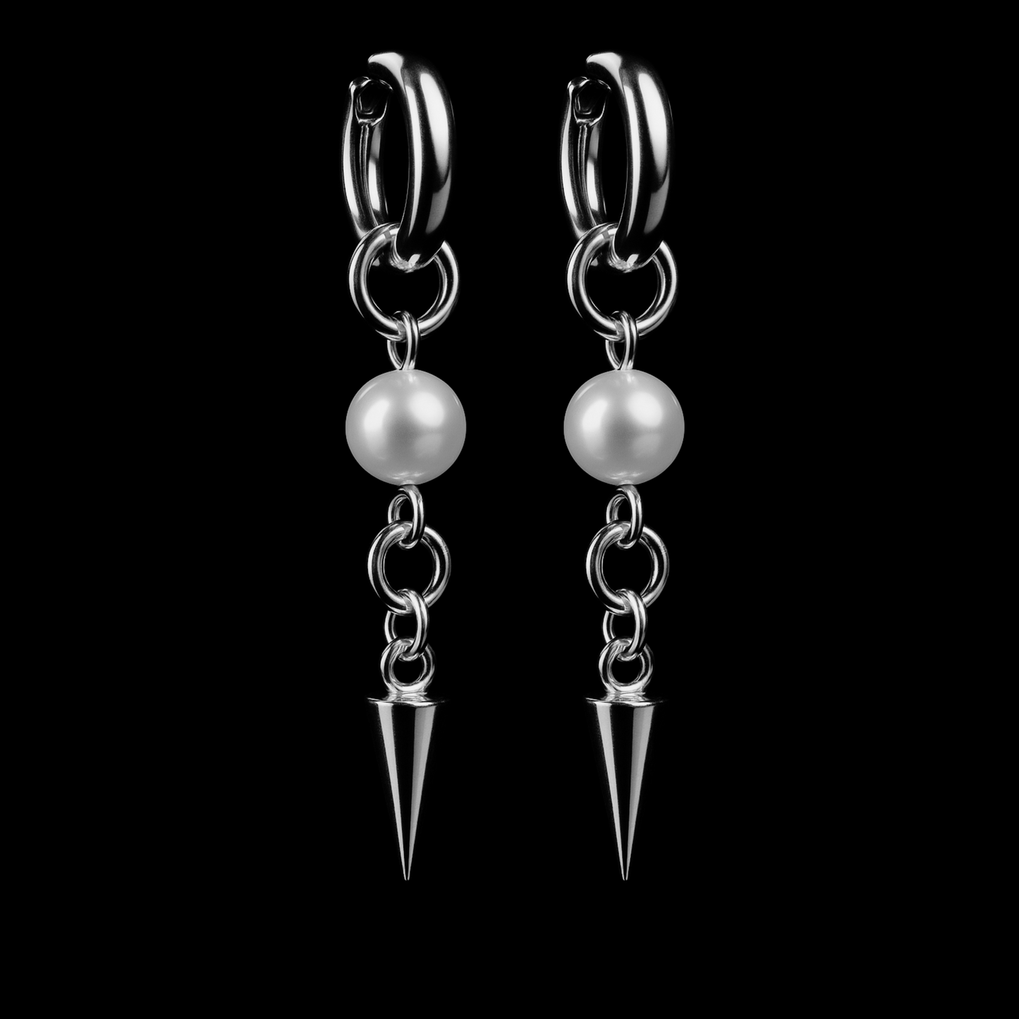 Pearl Spike Sleek Earrings