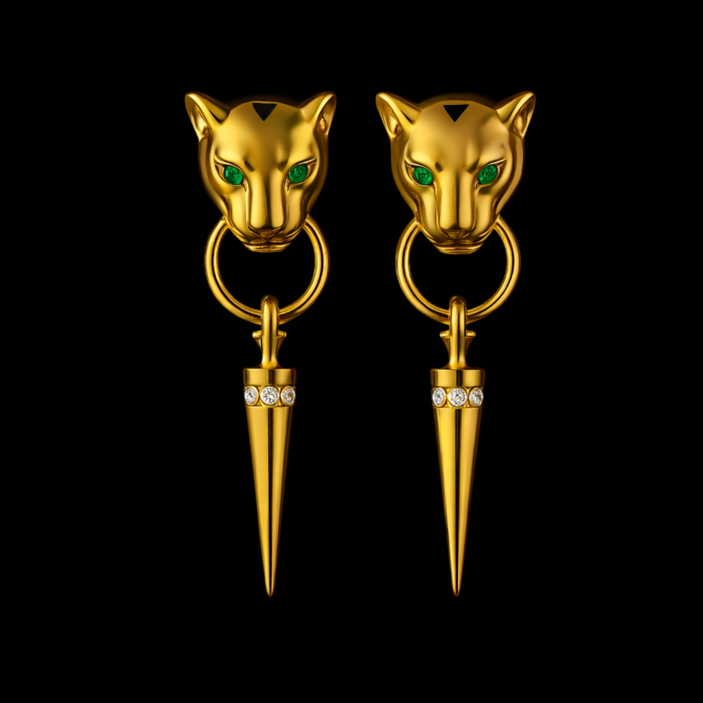 Leopard Drop Earrings