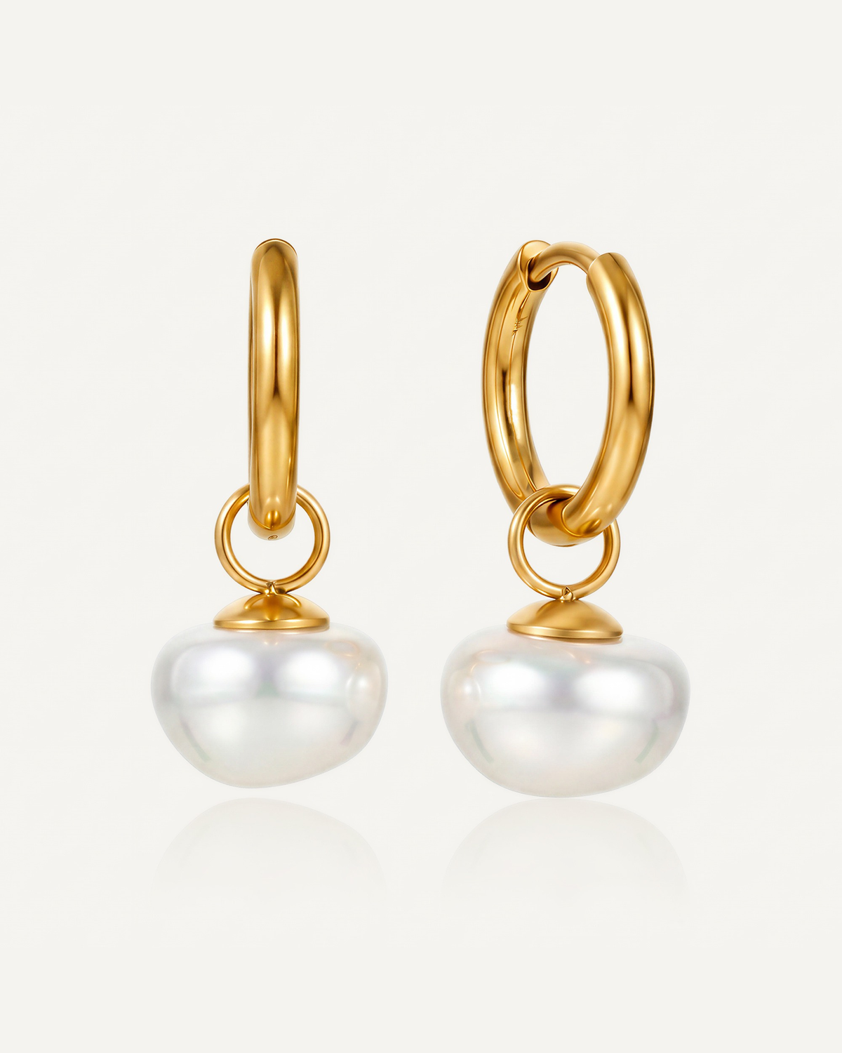 Pearl Hoop Earrings