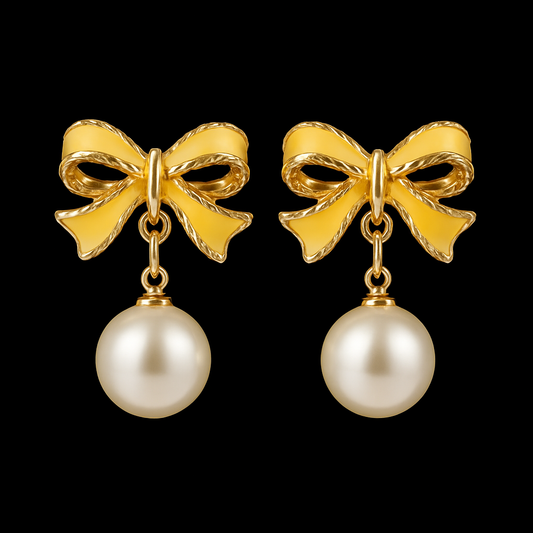 Bow Pearl Earrings