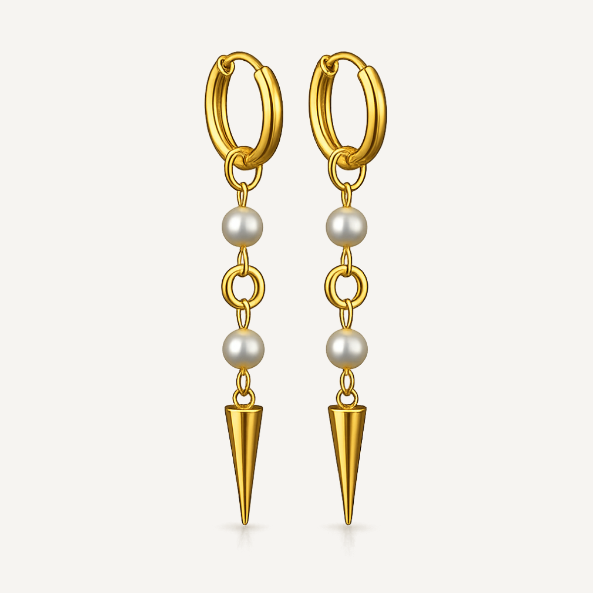 Pearl Spike Drop Earrings