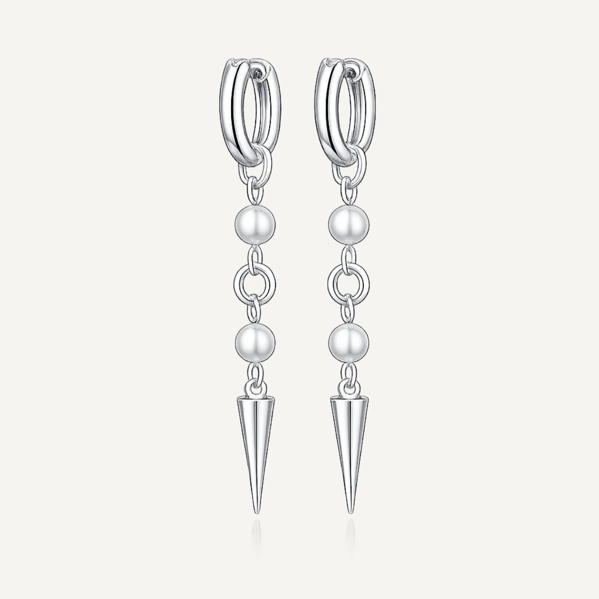 Pearl Spike Drop Earrings