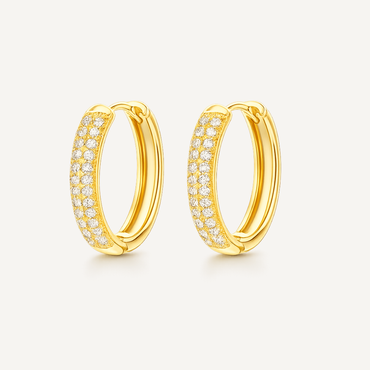 Classic Pave Hoop Earrings