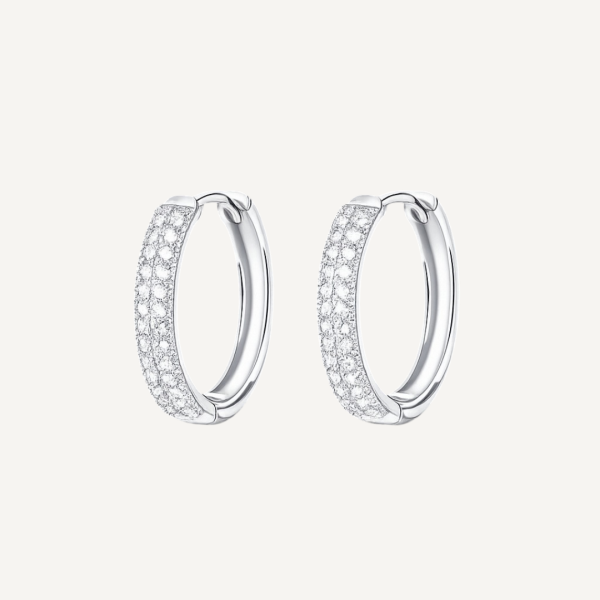 Classic Pave Hoop Earrings