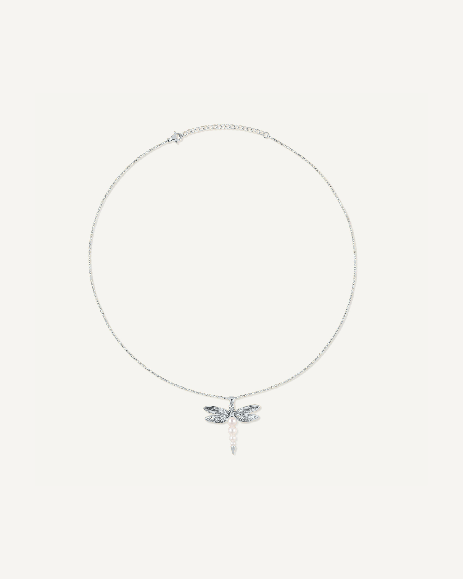 Dragonfly Pearl Necklace