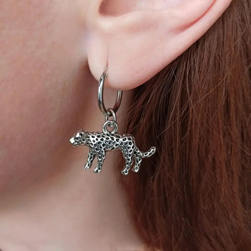 Leopard Hoop Earrings