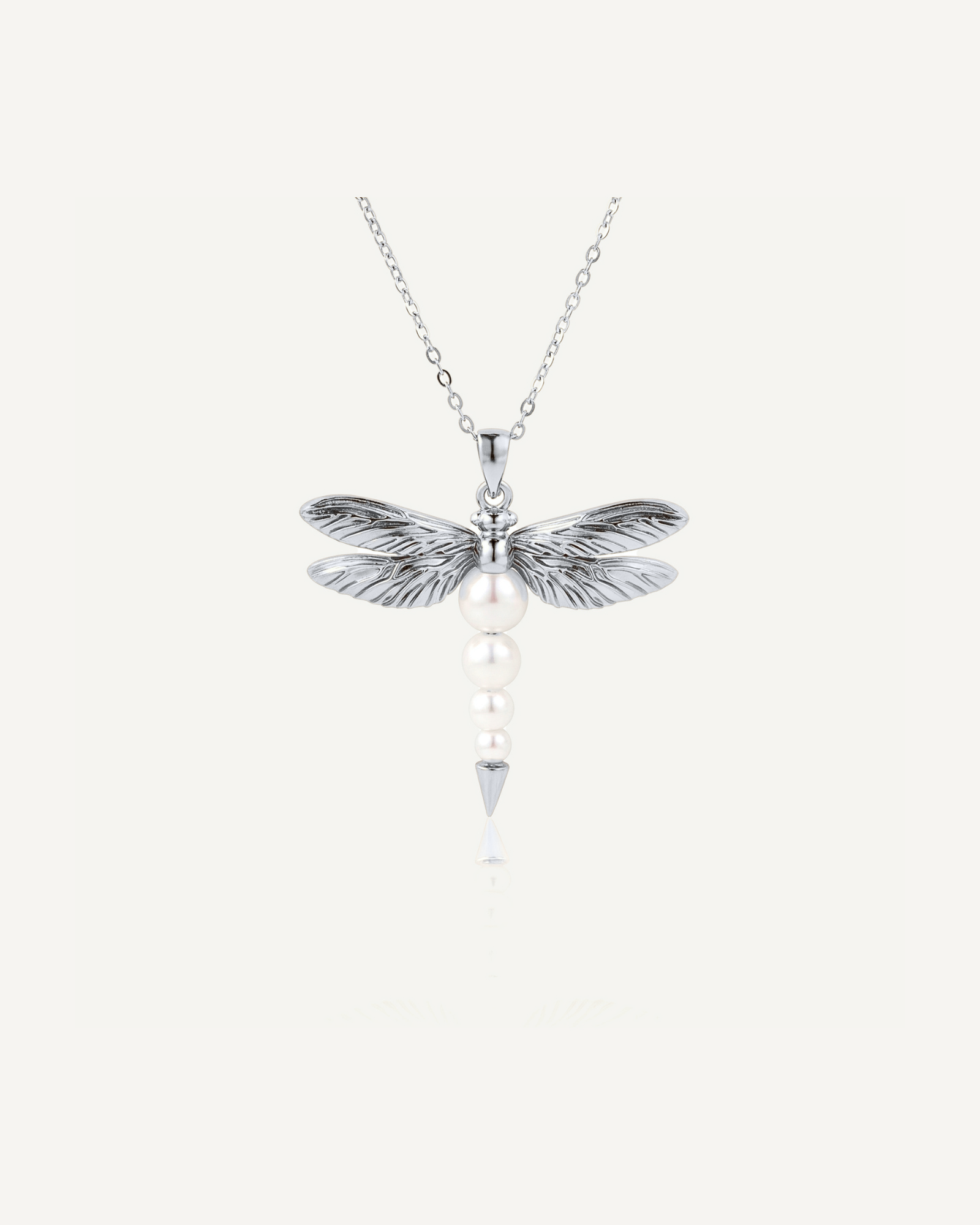 Dragonfly Pearl Necklace