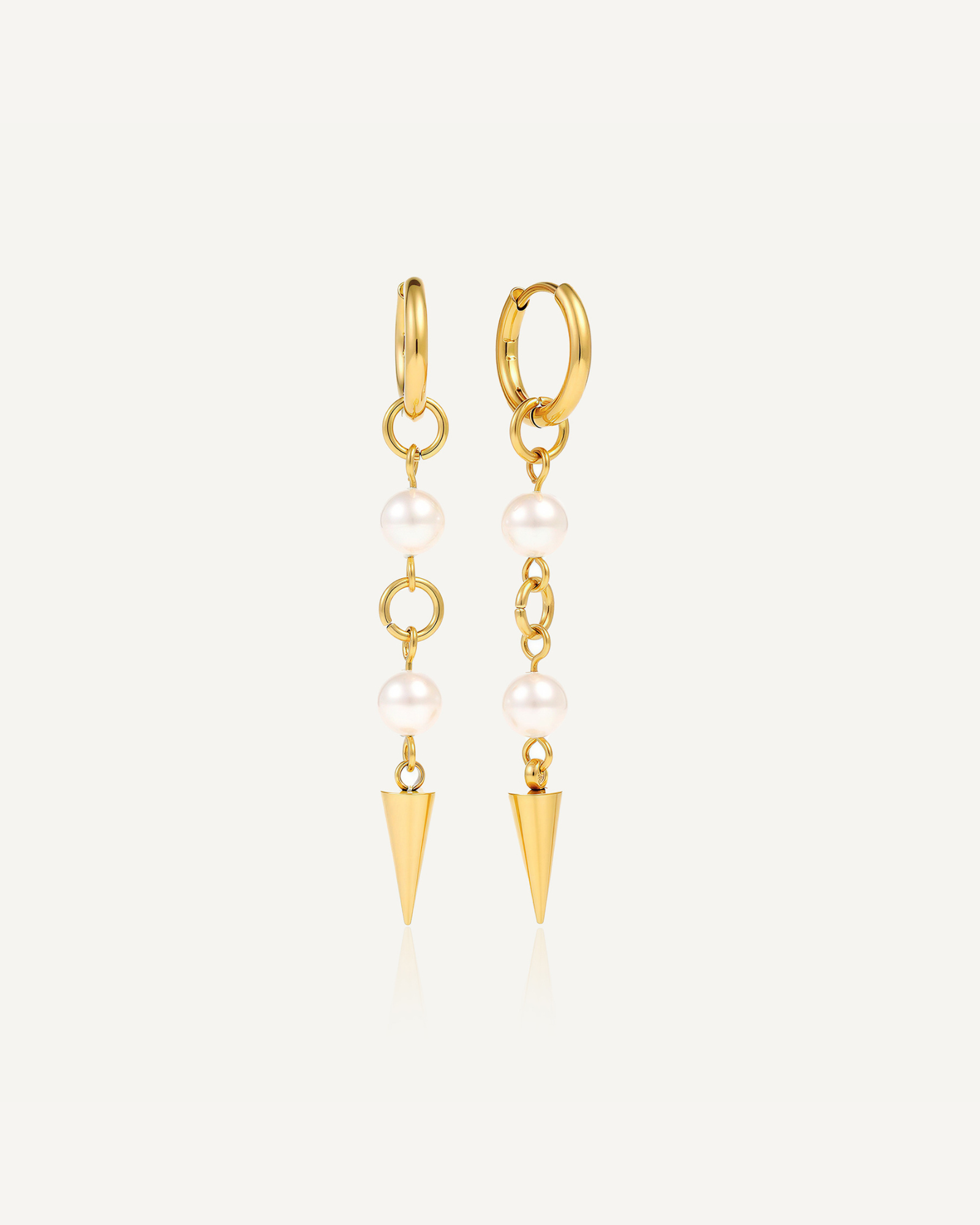 Pearl Spike Drop Earrings