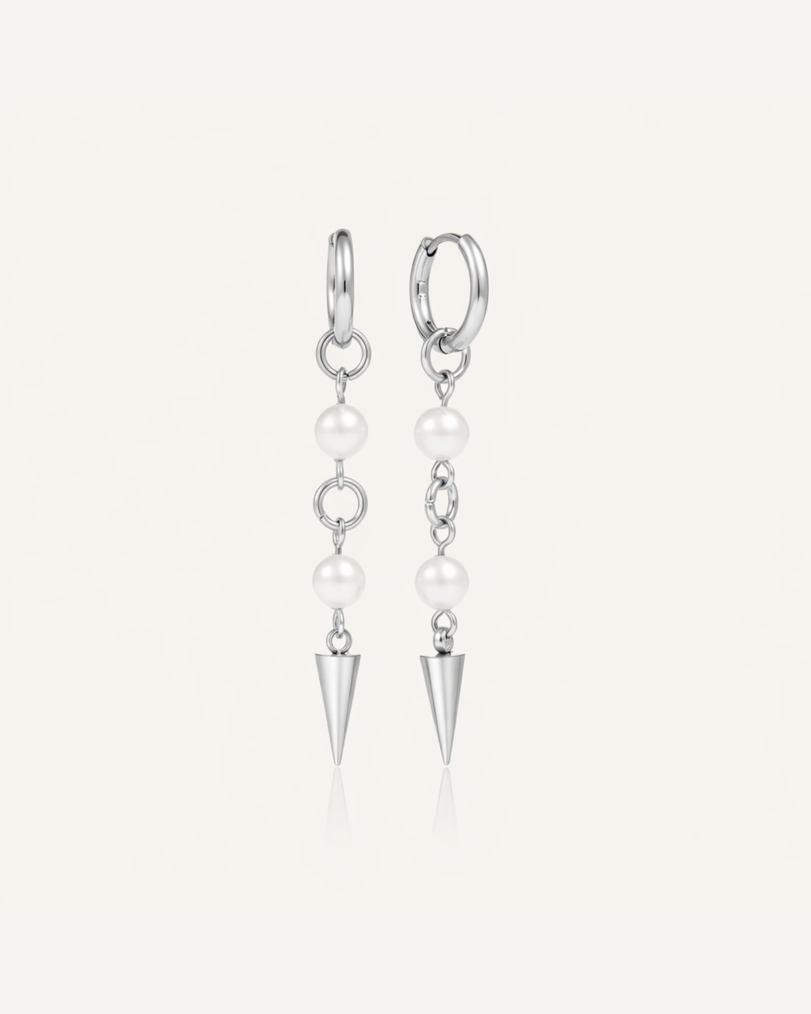 Pearl Spike Drop Earrings