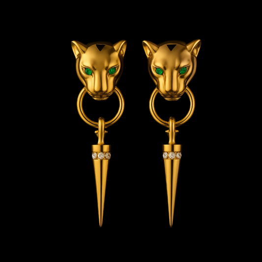 Leopard Drop Earrings