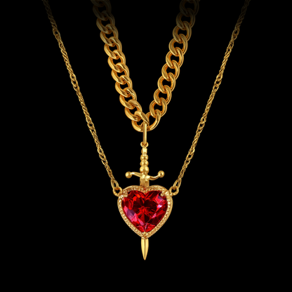 Heart & Dagger Necklace