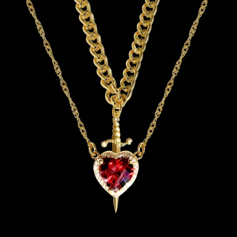 Heart & Dagger Necklace