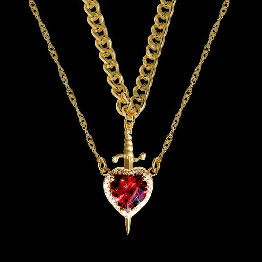 Heart & Dagger Necklace