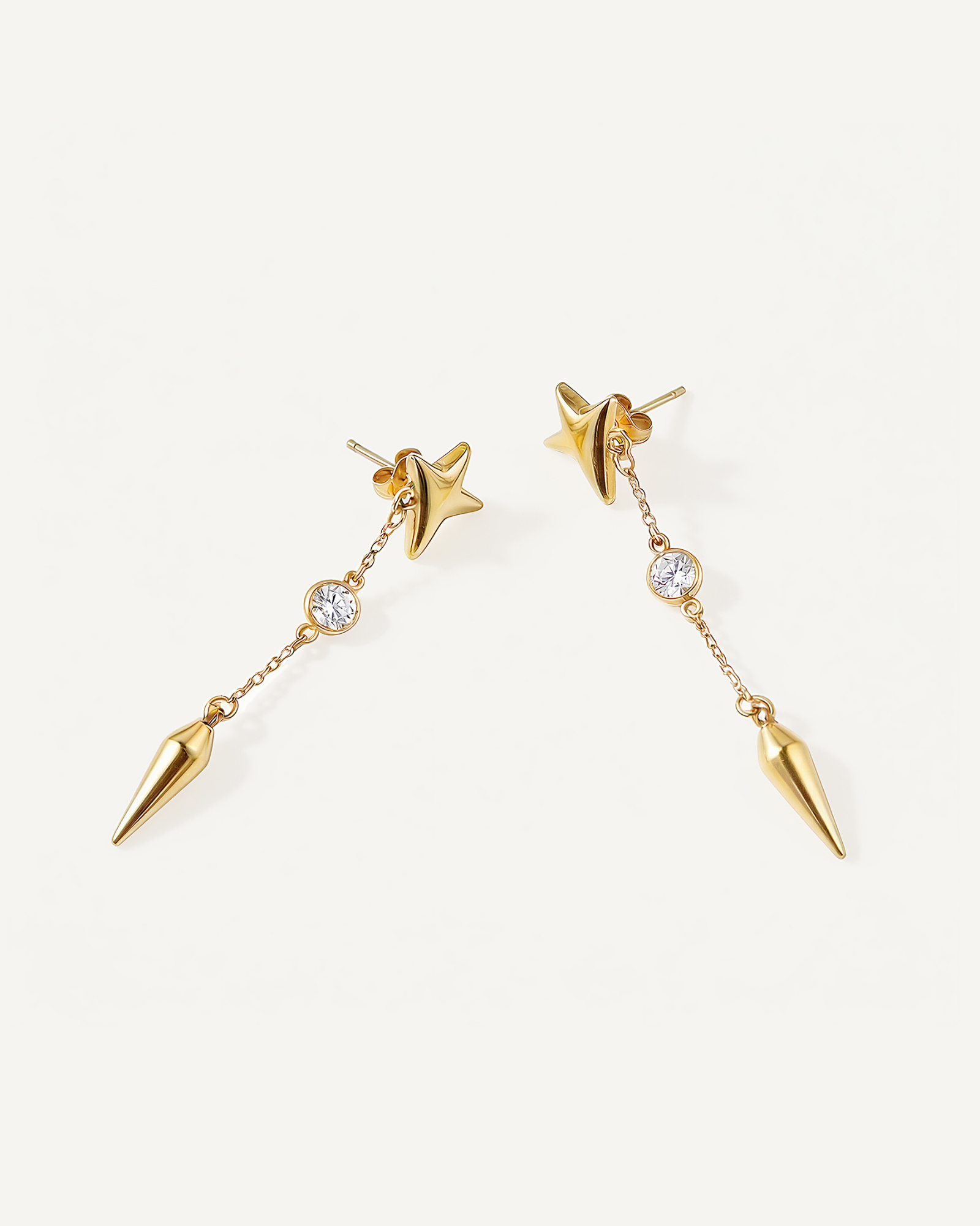 Star Spike Drop Earrings