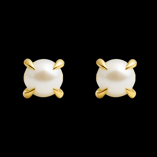 Pearl Fang Stud Earrings