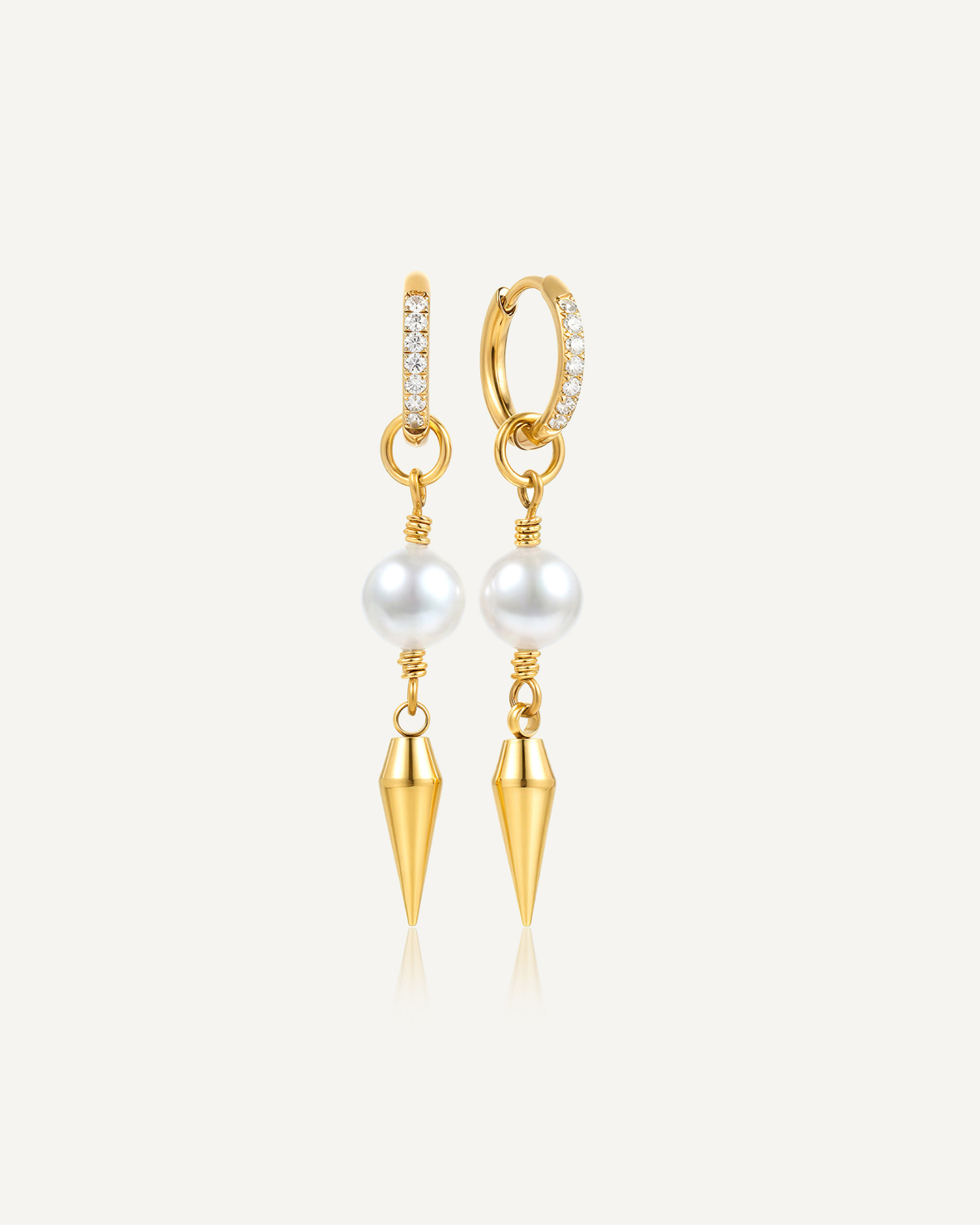 Pearl Spike Glow Earrings